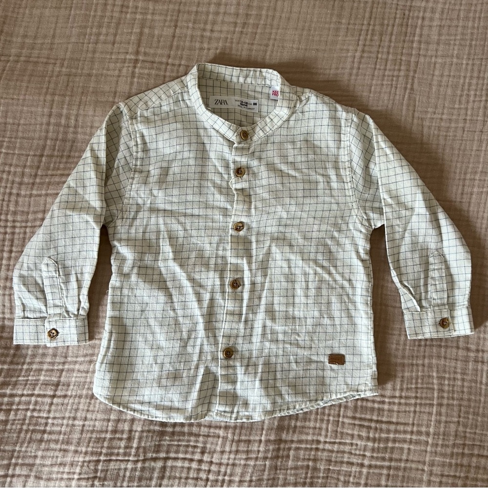 New Zara kids button front shirt, size 18 months